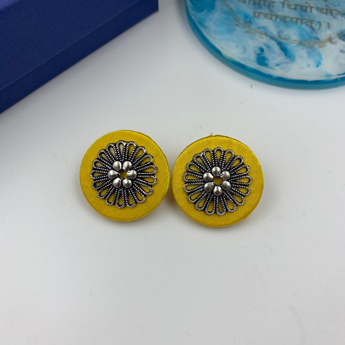 Fabric Flower Studs