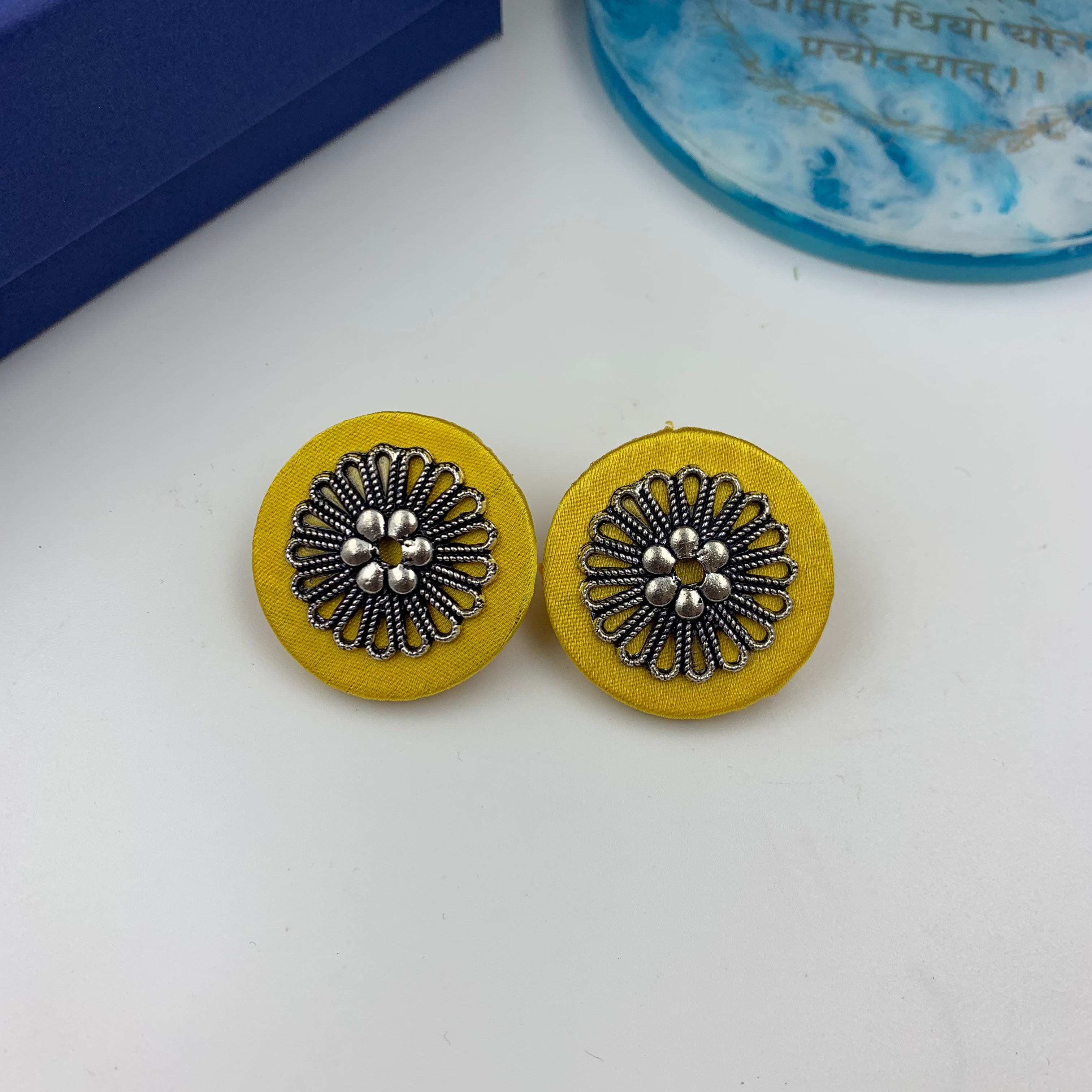 Fabric Flower Studs