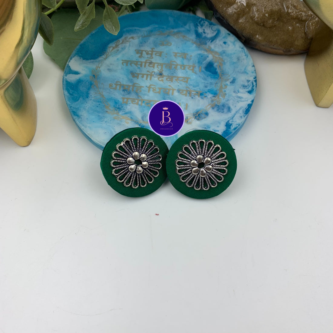 Fabric Flower Studs